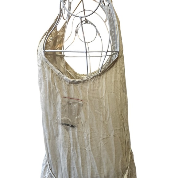 NWOT Free People Embroidered Floral Sequence Maxi Boho Dress Cream Tan White 0 - Picture 4 of 12